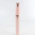 Pink rose gold finished flawlessly brows electric eyebrow remover with sleek cylindrical design for precise grooming