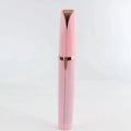 Flawlessly Brows electric handheld electric eyebrow remover in pink with sleek rose gold accents for precise grooming