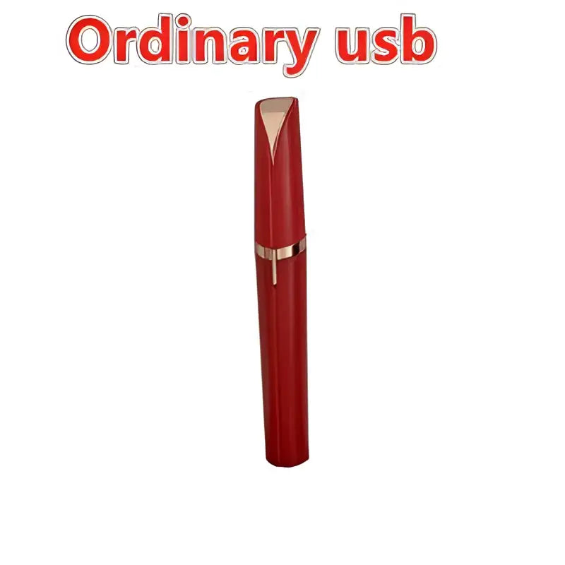 Flawlessly brows electric eyebrow remover in sleek red with metallic accent band designed for precise hair removal