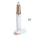 Flawlessly brows electric eyebrow remover in white and sleek rose gold with a pen-like design for precise grooming