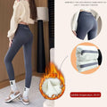 Dark gray fleece thickened winter shark pants high waist leggings with reinforced side stripes for warmth and subtle logo