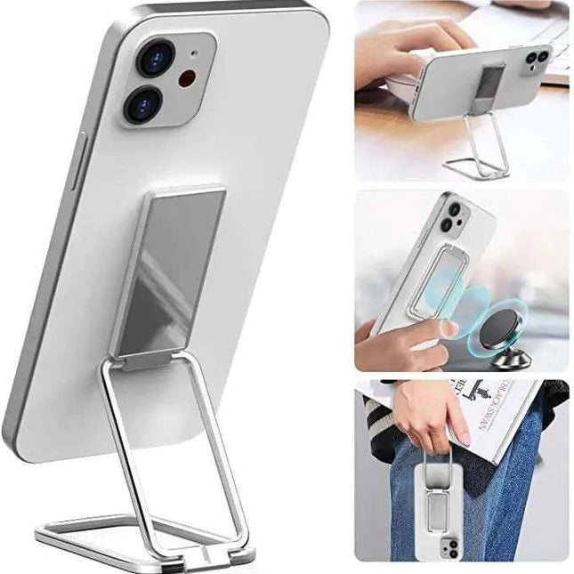 Foldable Mobile Phone Holder Ring Buckle Retractable Desktop CellPhone Stand Car Magnetic Bracket Office Accessories - Royalessencelux