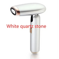 Silver and rose gold folding laser hair removal machine with white quartz stone tip for effective laser hair removal