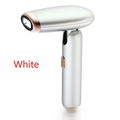 Silver and white handheld folding laser hair removal machine with rose gold accents for effective laser hair removal