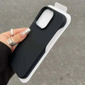 Back side of black matte frosted finish half-pack graphite case with rectangular camera cutout for heat dissipation