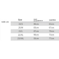 Size chart in centimeters for fruit green fashion personalized long tulle dresses in sizes 19/s to 23/xxl