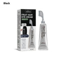 Silver tube of eelhoe fruit hair dye beauty cream with built-in comb applicator for easy fruit hair coloring