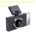 Black and silver future g6 three driving recorder with textured body, circular lens, and flip-up mounting bracket