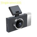 Black and silver future g6 three driving recorder with textured body single lens 32gb storage and screen displaying