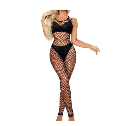 Geckowi Womens Fishnet Bodystocking Sexy Exotic Lingerie One Piece Lace Bodysuit - Royalessencelux