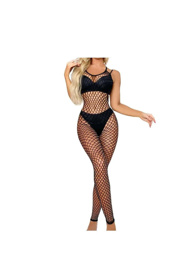 Geckowi Womens Fishnet Bodystocking Sexy Exotic Lingerie One Piece Lace Bodysuit - Royalessencelux