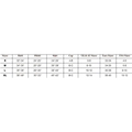 Size chart for women’s geometric halter swimwear thong bikini for big boob women showing bust waist hips and size conversions