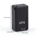 Black rectangular gf07 real time magnetic mini gps tracker with gps and gf-07 printed on its front face