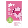 Glee bikini wax hair removal strips 24 count pink and white box with vegan formula provide long-lasting results