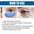 Blue glitter collagen eye mask designed to reduce fine lines and dark circles for refreshed skin