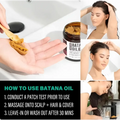 Glow restore hair mask batana oil treatment in a dark amber glass jar with a white label for hair restoration