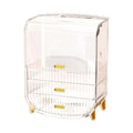 Clear acrylic cosmetics storage box with gold acrylic drawer pulls and legs for elegant makeup organizer use