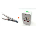 Silver and black gold ceramic flat iron with sleek design for curly hair care and straight long hair styling