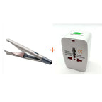 Silver and black gold ceramic flat iron with sleek design for curly hair care and straight long hair styling