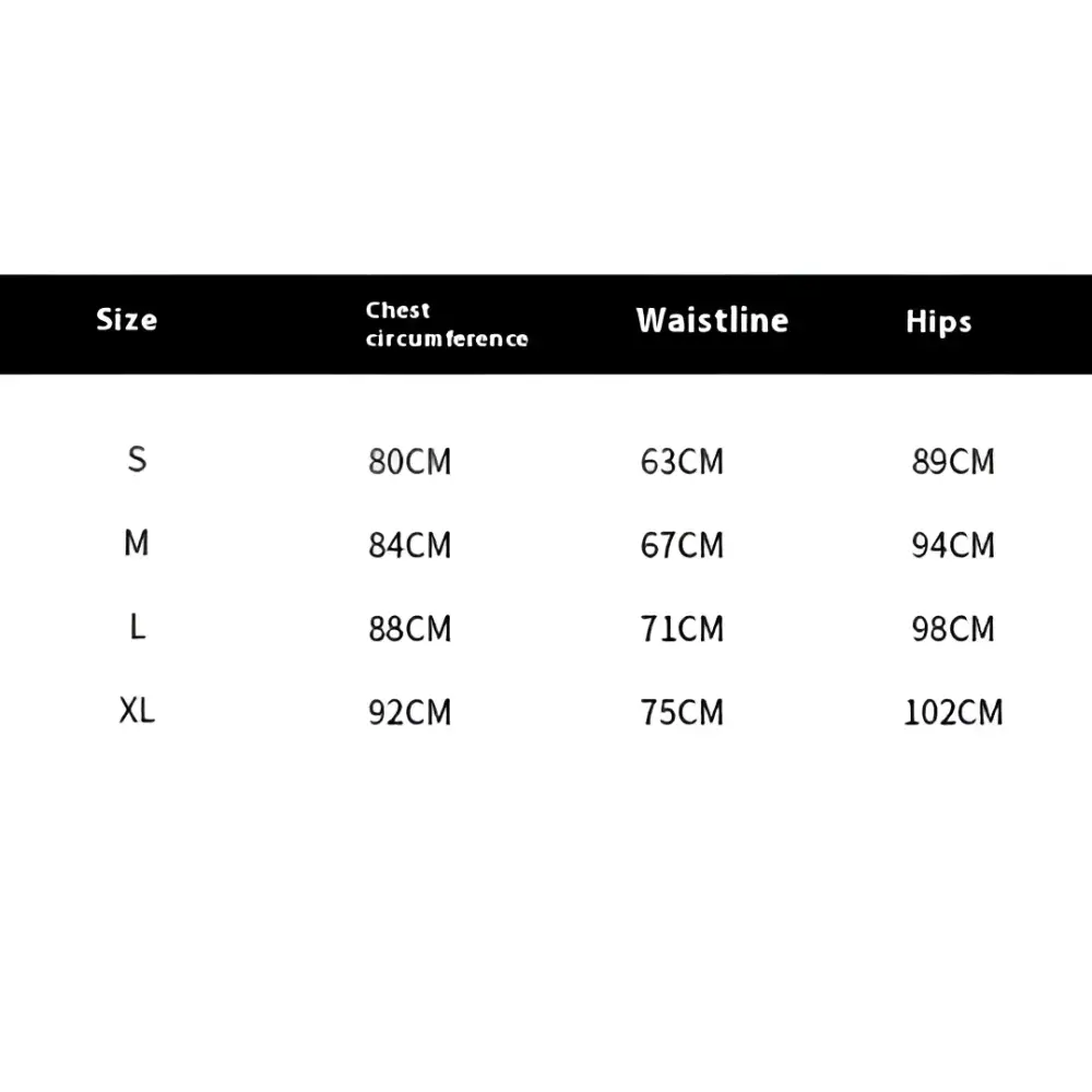 Size chart for gold sequined banquet temperament evening dress showing measurements in centimeters from S to XL