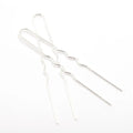 Silver wire hair pins with a wavy zigzag design featuring a sleek metallic finish for diy hair accessories