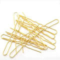Golden wavy metal bobby pins with a sleek metallic finish designed for diy hair accessories and styling needs