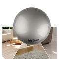 Gray intelligent automatic sweeping machine mini robot with silver metallic spherical design and robot cleaner text