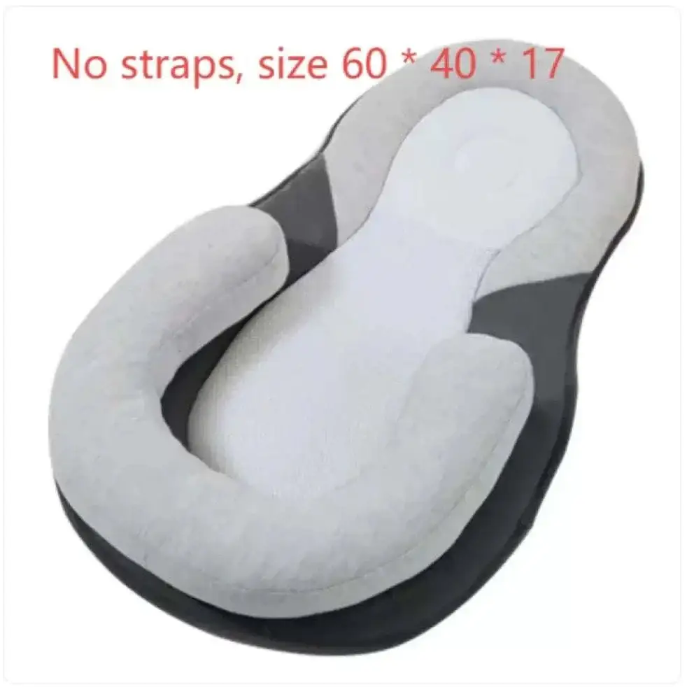 Gray memory foam baby anti-spit up pillow with contoured cushioned design for safe infant positioning