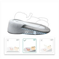 Gray memory foam baby anti-spit up pillow with pure cotton fabric and 15-degree incline sleep wedge design