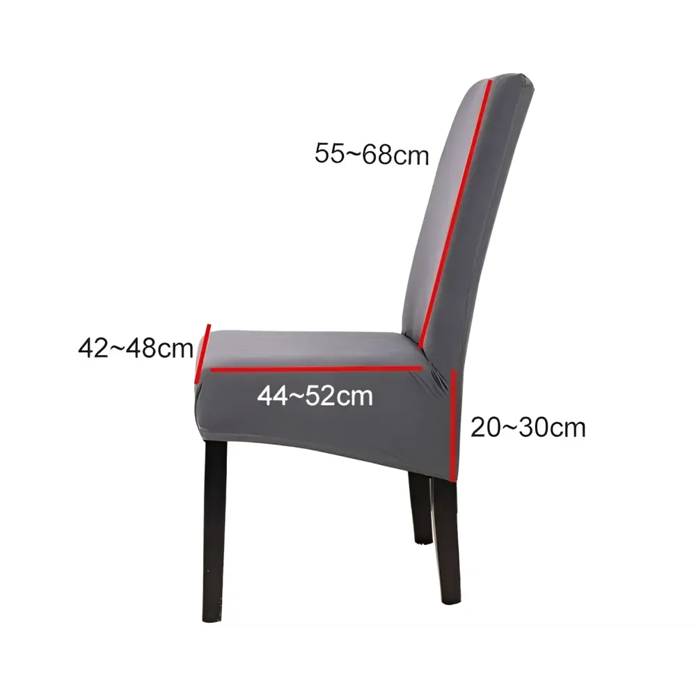 Gray stretch chair cover with red trim made of spandex chair covers for white geometric spandex printed stretch designs