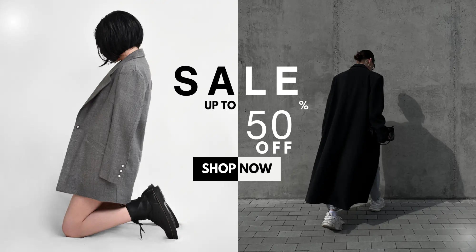 Gray wool blazer with double-breasted buttons and a structured silhouette.