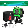 Green laser line level kit with adjustable black tripod base designed for precise leveling and alignment tasks
