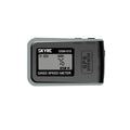 Gray gsm-015 gnss speedometer with digital display showing peak speed and altitude to receive gps data accurately