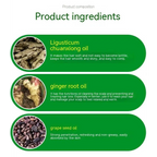 Hair care scalp liquid nutrient solution with ligusticum chuanxiong oil ginger root oil and grape seed oil white label featuring