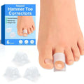 Clear translucent silicone hammer toe corrector pack toe spacers large designed for comfort and support