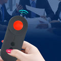 Black handheld positioning gps detector wifi with sleek matte finish and prominent red circular button for signal detection