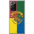 Back side of harry potter hogwarts phone case for samsung note 20 ultra clear thermoplastic polyurethane with crest and house colors