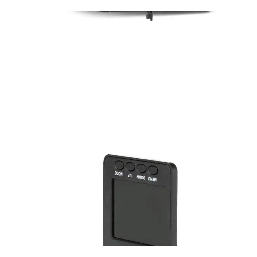 Black plastic hd driving recorder with suction cup mount and small screen below the camera unit for vehicle use