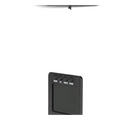 Black rectangular plastic hd driving recorder with four circular buttons and suction cup mount for car use