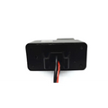 Black rectangular hd night vision reversing rear view camera with red and black cable connectors at the rear side