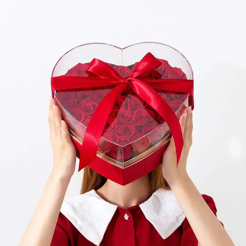 Flowers Packing Boxes Valentine's Day Transparent Button Full Cup Plus Size Bra Without Wi Royalessencelux
