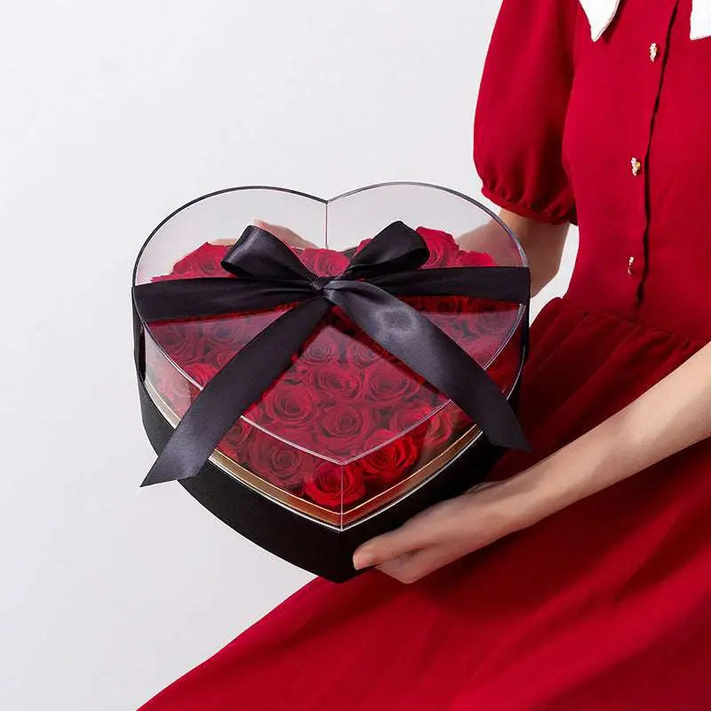 Flowers Packing Boxes Valentine's Day Transparent Button Full Cup Plus Size Bra Without Wi Royalessencelux
