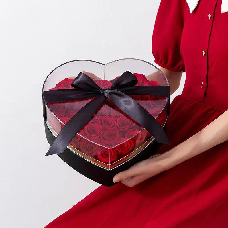 Flowers Packing Boxes Valentine's Day Transparent Button Full Cup Plus Size Bra Without Wi Royalessencelux