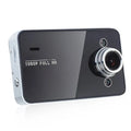 Black and silver hidden type dash cam with 1080p full hd, 3 inch screen, suction cup mount, and data storage capability