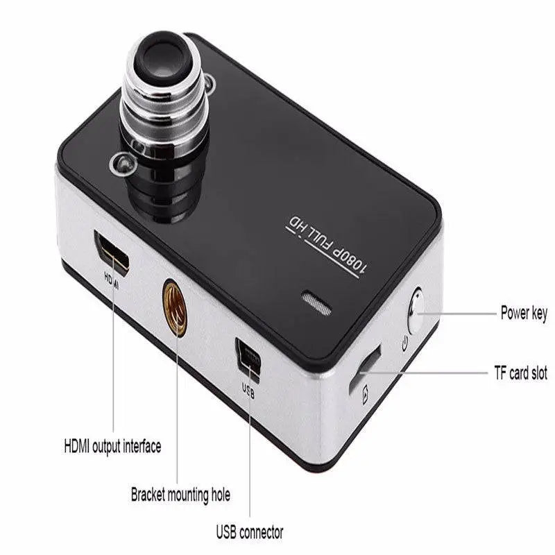 Black and silver hidden type dash cam with 3.0 inch screen featuring data storage capability and suction cup mount option