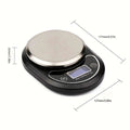 High precision household food electronic scale with black plastic body, silver platform, and lcd display up to 5000g