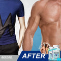 Blue and white labeled bottle of blueberry-flavored high strength creatine monohydrate gummies with translucent blue gel capsules