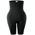 Black high waist body shaper shorts with tummy control and butt lifting smooth form-fitting design