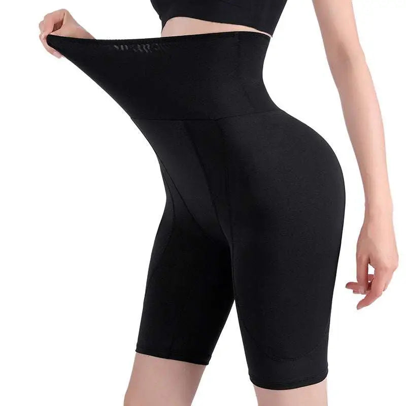 Black high waist body shaper leggings with tummy control and butt lifting design for enhanced silhouette