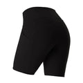 Black high waist fitness athletic yoga pants with a sleek form-fitting design and a functional side pocket